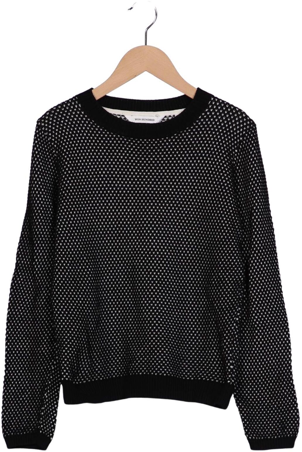 Won Hundred Damen Pullover, Schwarz, Gr. XS, Baumwolle - Second Hand