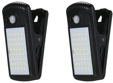 Smart Shopping Spot Clip On Solar Motion Sensor Light Waterproof Outdoor Solar Light For Garden Garage Tent Courtyard 2pcs