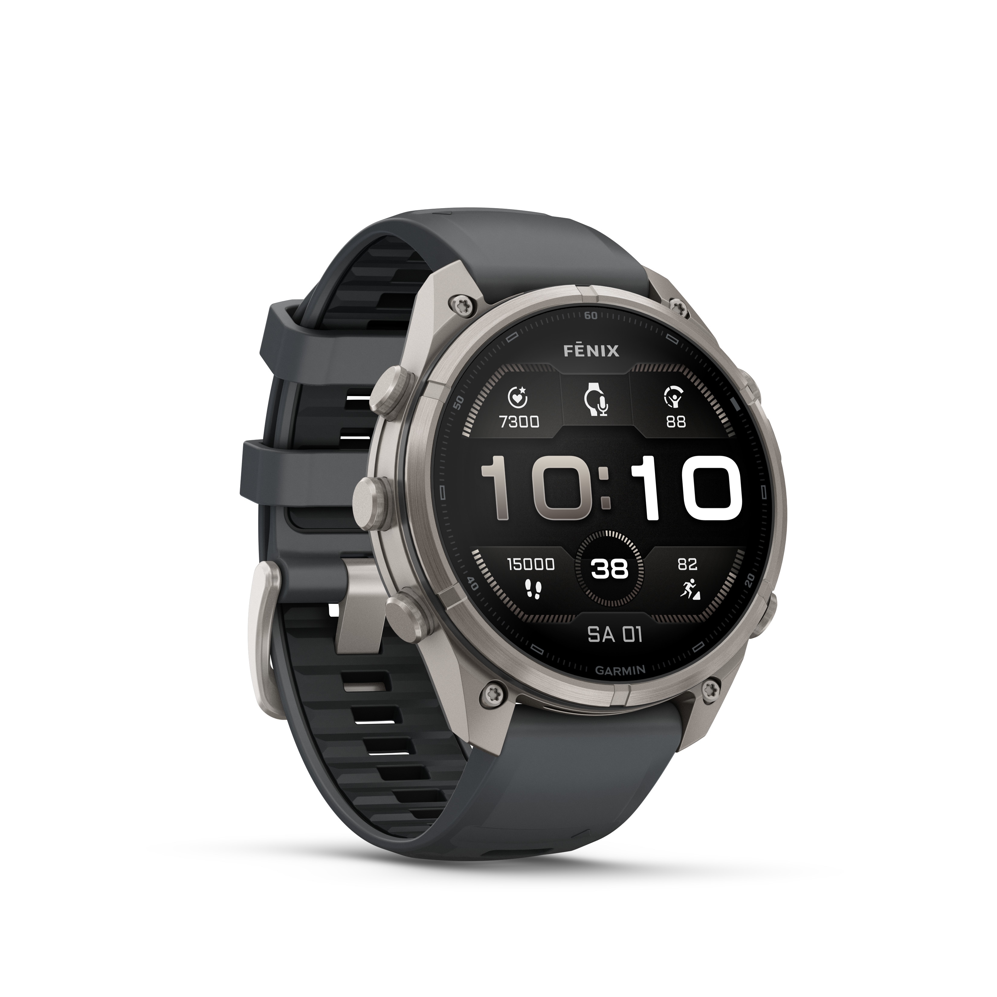 Garmin Fenix 9 Pro - 47 mm, AMOLED Graphit/Schwarz Titan mit QuickFit-Silikon-Armband