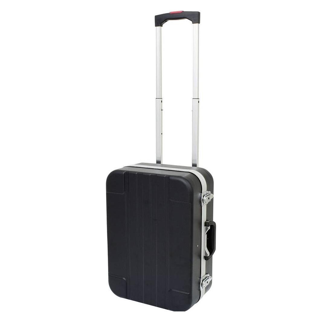 KS Tools ABS Hartschalenkoffer mit Teleskop-Trolly, LxBxH 435x310x160 mm, schwarz (2 Teile) (850.0530)