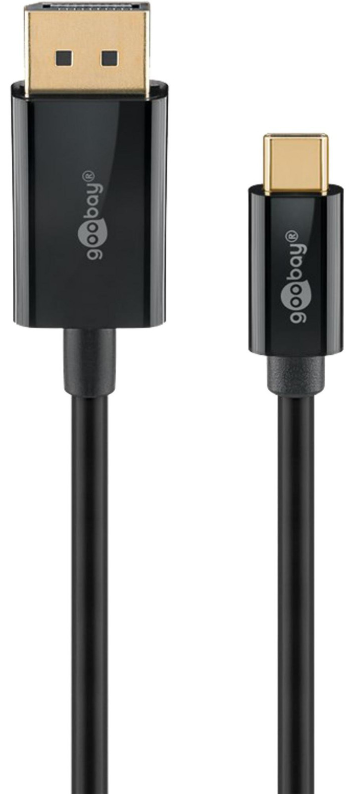 Goobay 75704 USB-C naar DisplayPort kabel, 4K @ 60 Hz, 1 meter, zwart