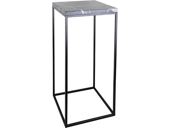 Beistelltisch Selin mit Marmor - Farbe: schwarz - Material: Marmor/Metall - 261