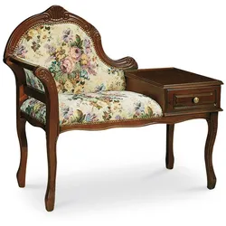 Telefonbank im Barock Design floralem Muster