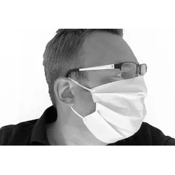 Axis Line Mund- und Nasenmaske Gesichtsmaske 2 lagig 100 % Baumwolle waschbar wiederverwendbar Made in EU mit Gummiband OEKO-TEX Standard 100