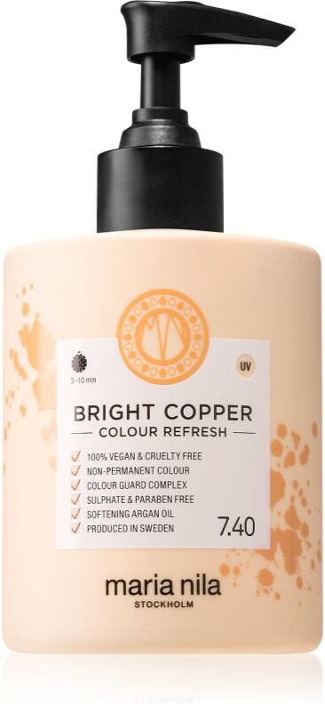 Maria Nila Colour Refresh Bright Copper Sanfte nährende Maske ohne permanente Farbpigmente hält 4 bis 10 Haarwäschen im Haar 7.40 300 ml