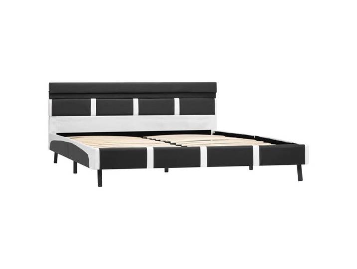 120x200cm Petit lit VIDAXL Structure de lit avec LED Gris Similicuir L12353