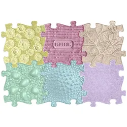 Askato, Spielteppich + Spielmatte, KELTAS 6 Baby Set SOFT B Pastell MFK-023-1 Elemente orthopädischer sensorischer Bodenbelag (30 x 30 cm)