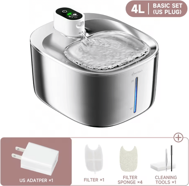 Inspire Curations PureFlow Wireless 4L Cat Water Fountain By APETDOLA us Plug 4l
