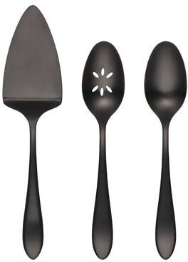 Cambridge Waldwick Black Satin 3-Piece Serving Set