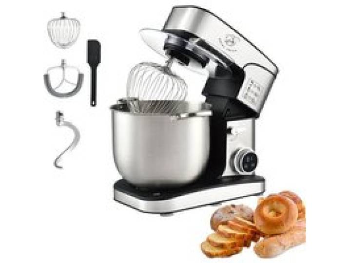 Royal Swiss Robot Pâtissier Professionnel 16L 2800W 12 Vitesses Timer Bol Inox Usage Intensif pour Pain et Pizza