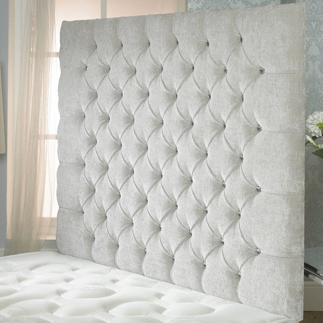 Rosdorf Park Shaw Upholstered Chenille Headboard Stone Single (3')
