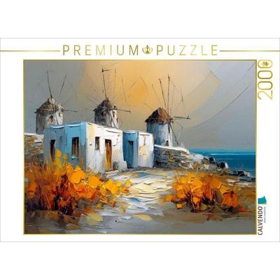 CALVENDO Puzzle Mykonos - Kykladenhäuser und Windmühlen | 2000 Teile Lege-Größe 90x67cm Foto-Puzzle für glückliche Stunden, Sonstige von , Calvendo