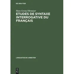 Etudes de syntaxe interrogative du français, Schulbücher von Hans-Georg Obenauer