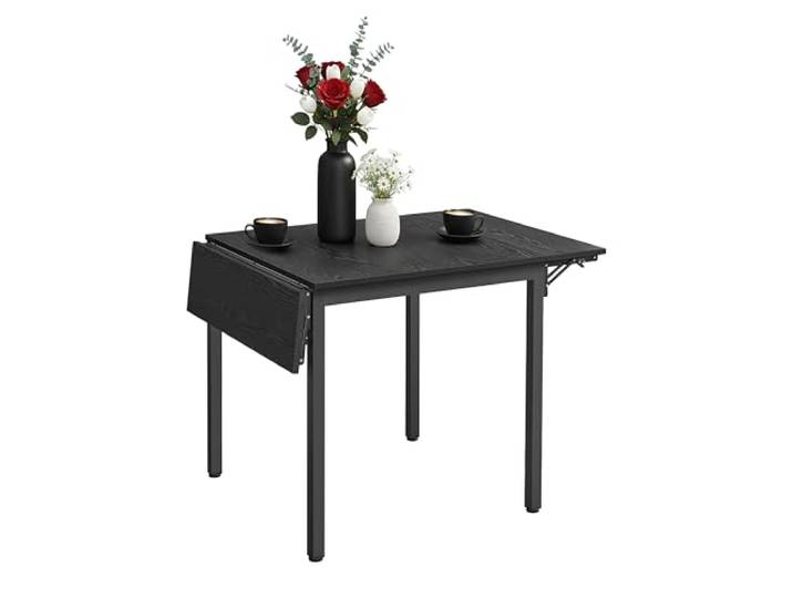 Relaxdays Esstisch klappbar, 2-4 Personen, HBT: 76x120x78 cm, schwarz