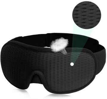Uplift Treasures 3D Contoured Light Blocking Sleep Mask black