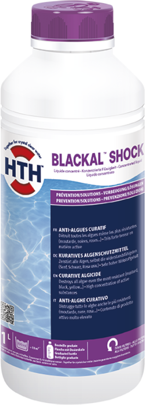 Anti-algues liquide hth BLACKAL Shock piscine 1 litre