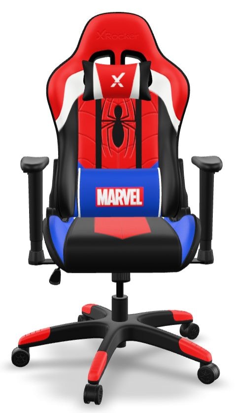 X Rocker Junior Icon Spider-Man Gamingstuhl bis 100 kg (Schwarz/Blau/Rot) 2021202