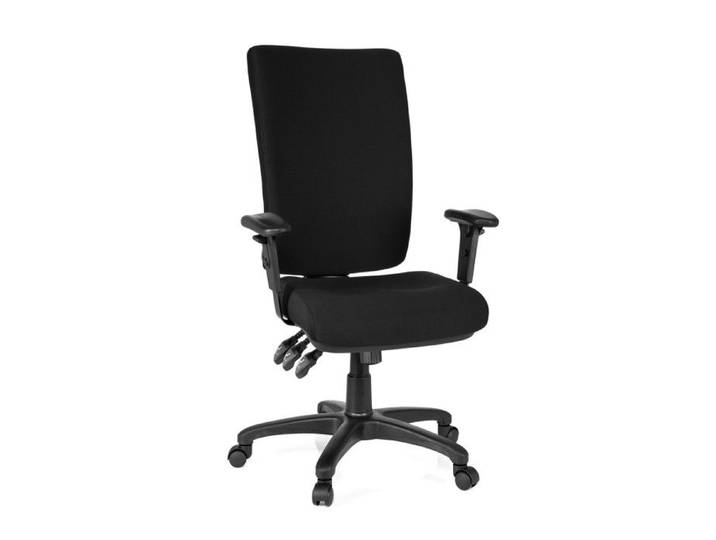 Siège de bureau de qualité professionnelle - hjh OFFICE - ZENIT HIGH - Noir - Tissu