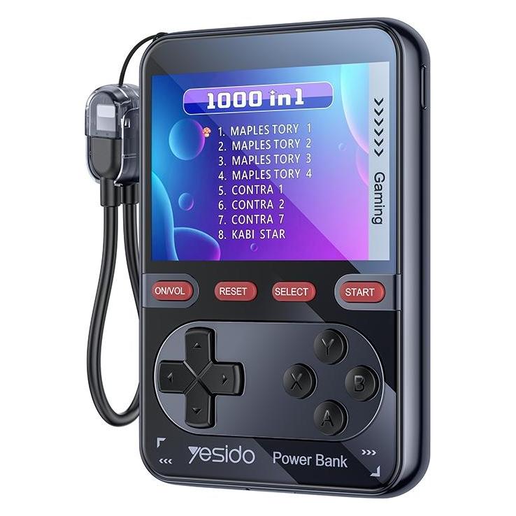 Yesido Portable Retro Game Console Power Bank 10000mAh 20W + Lightning Cable (10000 mAh, 20 W) (YP87)