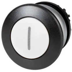 Eaton 216757 Pilzdrucktaste, RMQ-Titan, Pilz, rastend, Pilz schwarz, weiß, beschriftet, Frontring Titan M22-DRP-W-X1  - 5 Stück