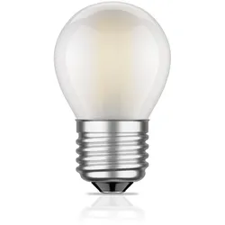 ledscom.de E27 LED Leuchtmittel, G45, warmweiß (2700 K), 4 W, 477lm, gefrostet