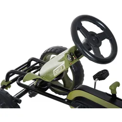 HOMCOM Go Kart Tretauto Tretfahrzeug mit Handbremse ab 3 Jahre Kinder Grün 105 x 54 x 61cm