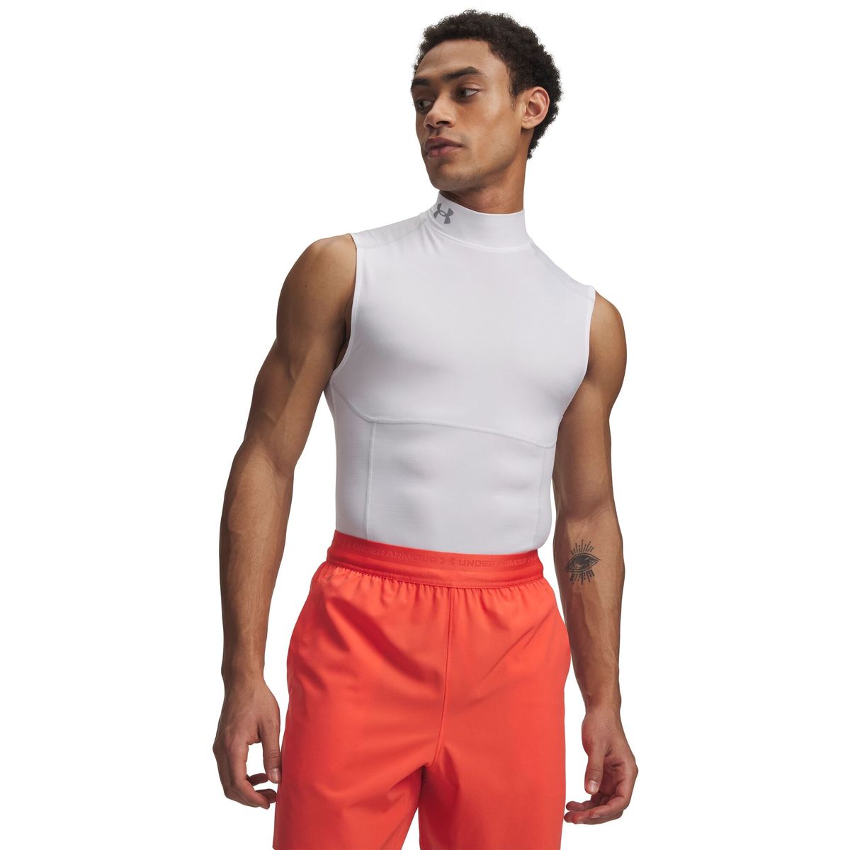 Under Armour HG Elite Sleeveless Mock white reflective (100) XS 6015381-100-XS
