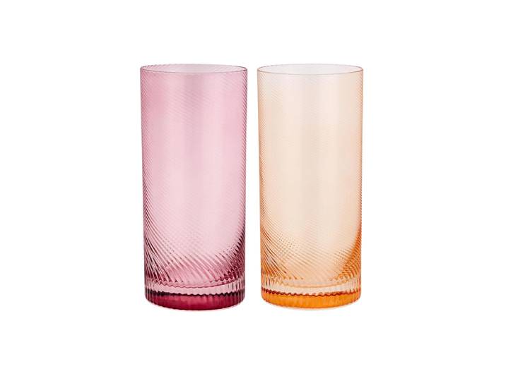 Longdrink Gläser Twist 2er-Set pink/peach