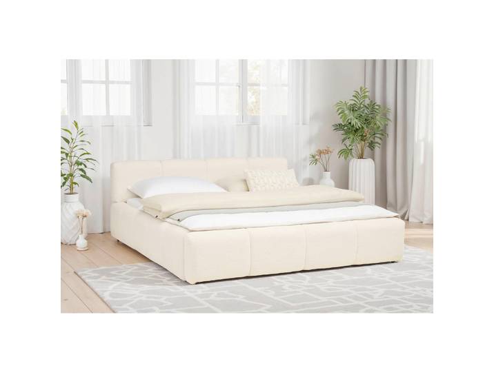 Livetastic Polsterbett, Beige, Holz, Kunststoff, Kiefer, vollmassiv, Sperrholz,vollmassiv, 180x200 cm, Schlafzimmer, Betten, Polsterbetten