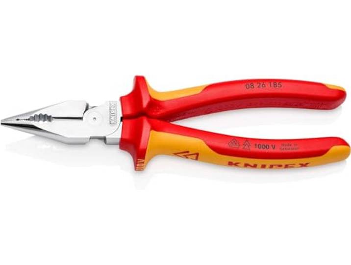 KNIPEX Spitse kombitang verchroomd geïsoleerd, 08 26 185