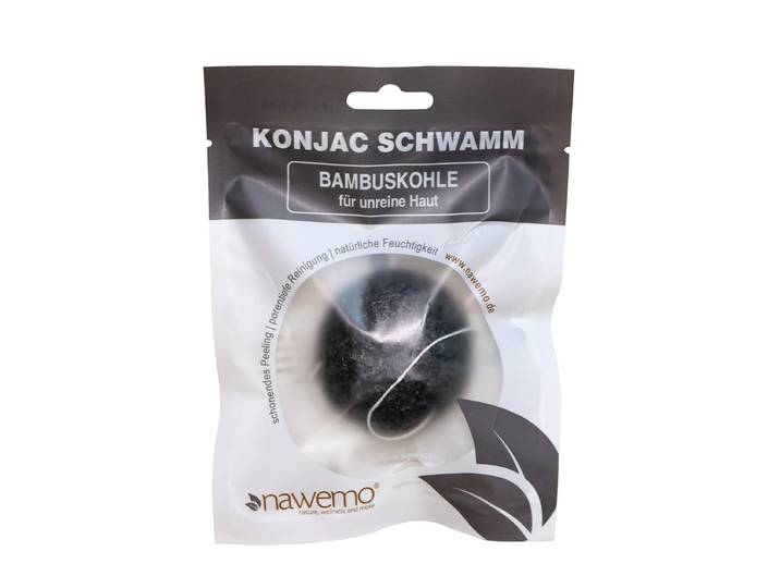 Konjac Schwamm Bambuskohle, für unreine Haut