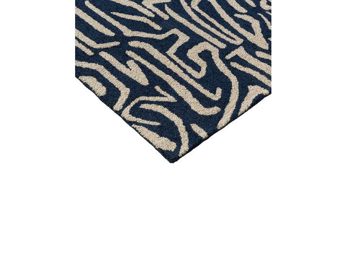 Hochwertiger In-/Outdoor Designer Teppich „Melodic“, verschiedene Grössen Blau, Cream Harlequin