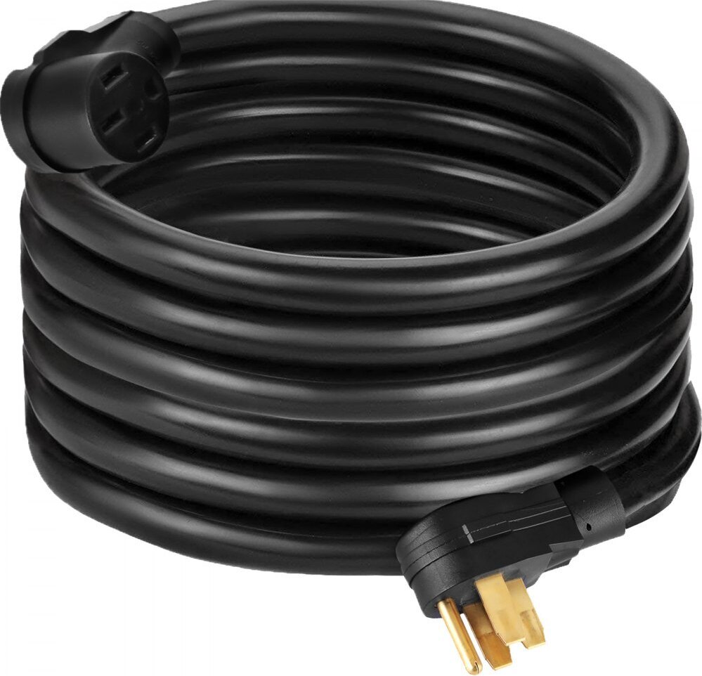 Wohnmobil-Netzkabel 15 m - 40 Ampere - Wohnmobil-Verlängerungskabel - AWG8 - LKW-Anhänger - Kabelgriff - Griffe - Wohnmobil-Anschluss