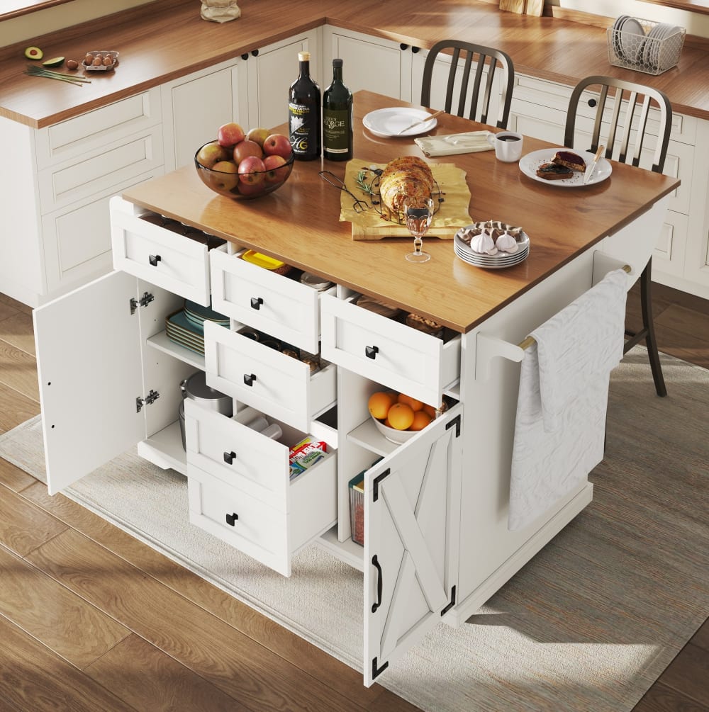 REDOM Desserte en mdf/métal avec plateau rabattable blanc 147x44 cm Blanc 147x93x70cm