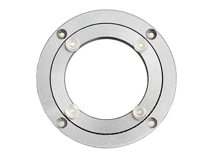 Rotierendes Drehtellerlager aus Aluminiumlegierung Silberne Verwendung in mehreren Größen for den Esstisch in der Küche(18 inches (450mm))