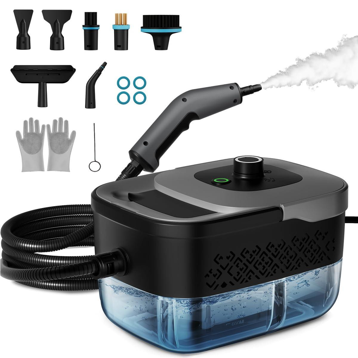 Selius Stoomreiniger Draagbaar - Houtskool - 1,6 Liter - Handheld voor Diverse Vloeren