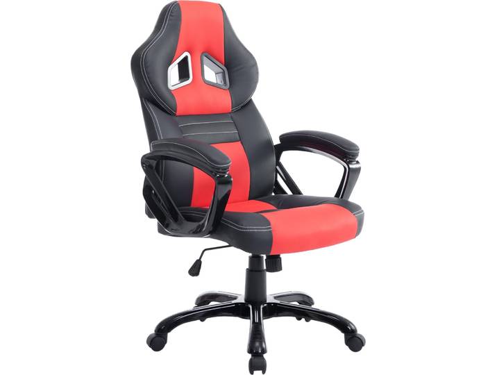 CLP Gaming Bürostuhl Pedro drehbar mit Höhenverstellung - Farbe: schwarz/rot