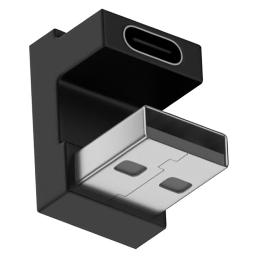 PowerGuard USB-A zu USB-C 180 Grad Winkel U-Form nach oben Adapter (male/female) (00032610)