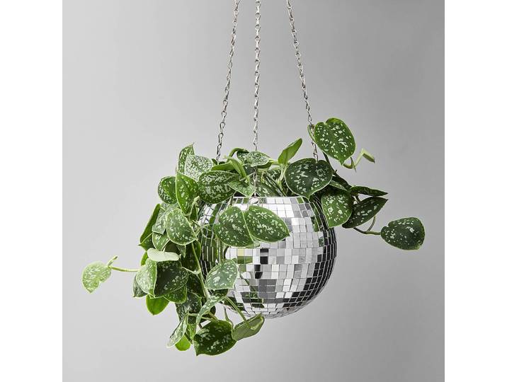Blumenübertopf zum Hängen Ø 15cm Silber/Silber