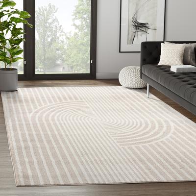 Abani Rugs Nuevo Beige Arch Pattern Knot Area Rug