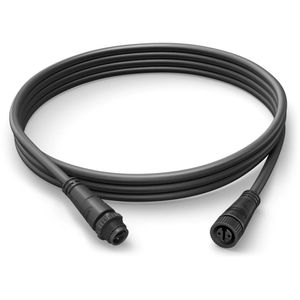 Philips-Hue Verlängerungskabel Outdoor, für außen IP44, aus Kunststoff, schwarz, 2,5 m