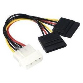 Shiverpeaks S/CONN maximum connectivity Power Adapter, 4-pol. 5.25 Powerstecker auf 2x 15-pol. S-ATA, 0,13m (13 cm, SATA) (78233-HQ)
