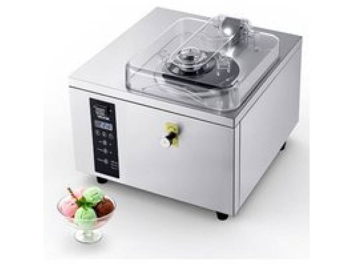 VEVOR Gewerbliche Eismaschine für Gelato 500 W, 5 L/h, Eiscrememaschine mit 2,8 L Edelstahlzylinder (304) & Selbstreinigendem LED-Bedienfeld & Hoher Produktivität für Snackbars Restaurants
