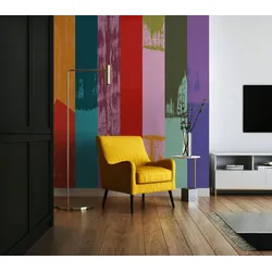 Fototapete KOMAR "Komar Vlies Fototapete - Fehlfarben - Größe 200 x 250 cm", lila (modern), L:2,5m, Vlies, Tapeten