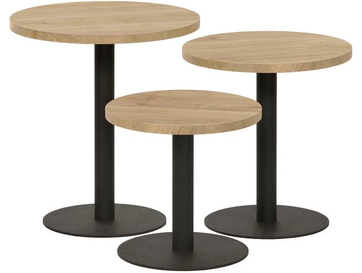 Couchtisch OMG DESIGN CUBIK-8 , braun (fresh oak, schwarz, fresh oak), B:45cm H:45cm T:45cm, Tische, Couchtisch