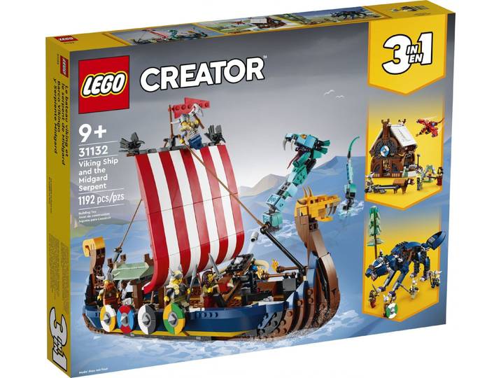 LEGO® LEGO® Creator 31132 Wikingerschiff mit Midgardschlange Spielbausteine