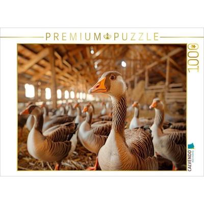 CALVENDO Puzzle Gänse - Zuhause auf dem Hof | 1000 Teile Lege-Größe 64x48cm Foto-Puzzle für glückliche Stunden, von , Calvendo Puzzle
