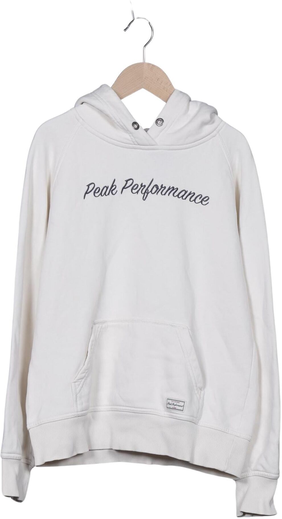 Peak Performance Damen Kapuzenpullover, Cremeweiß, Gr. L, Baumwolle / Synthetik - Second Hand
