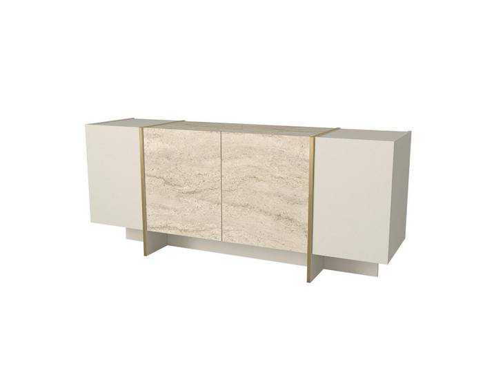 Habitat Garten Buffetschrank veyron beige, Beige, Holz, 180x75x46 cm, Kleinmöbel, Kommoden, Sideboards