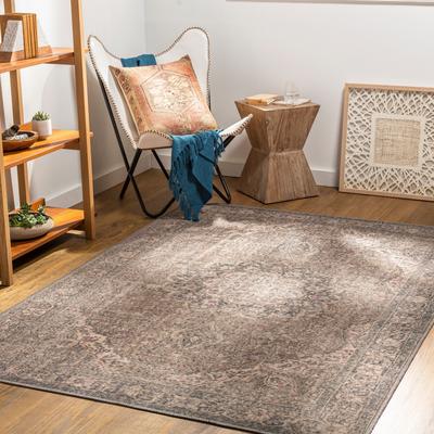 Livabliss Traditional Colin Medallion Washable Area Rug